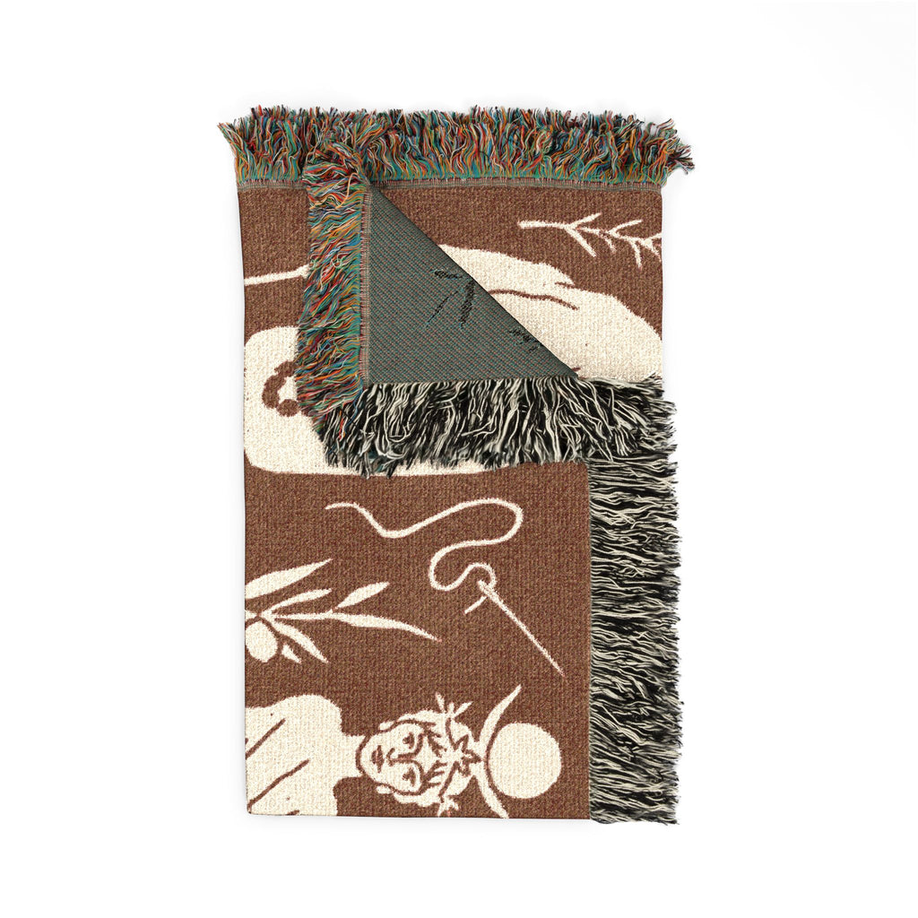 Two Guard Dogs Woven Blanket in RUST