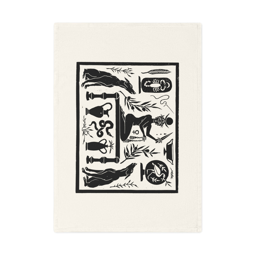 Two Guard Dogs Tea Towel