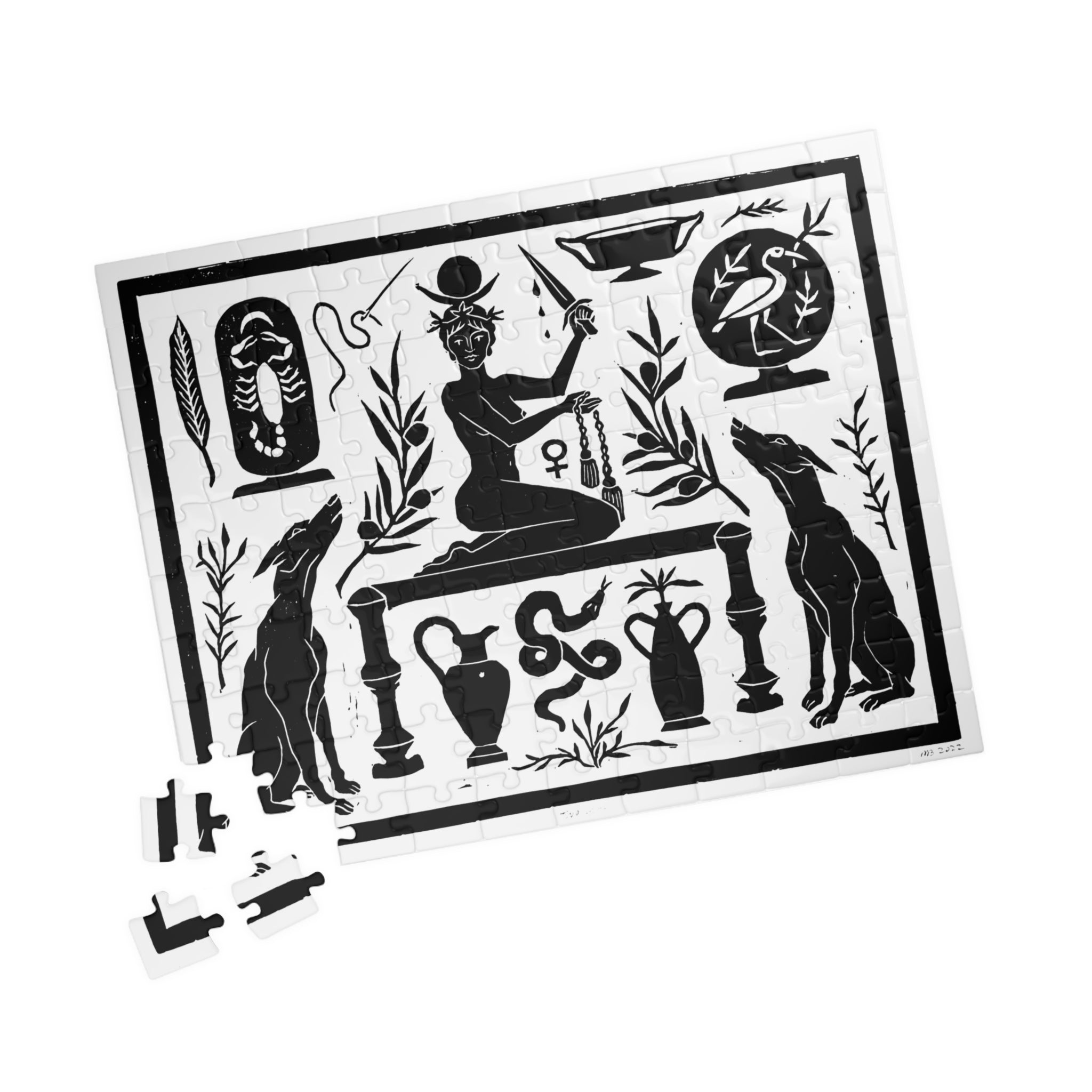 Two Guard Dogs Jigsaw Puzzle (110 pcs)