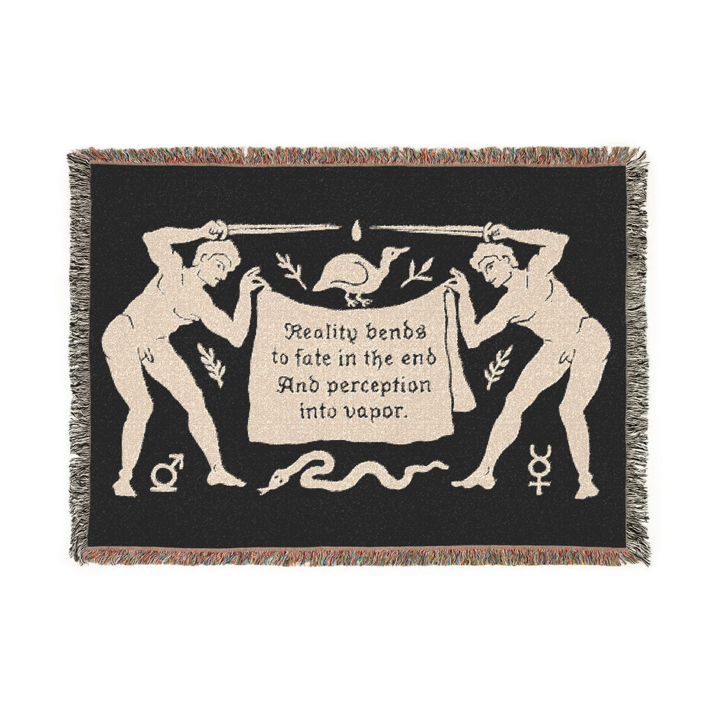 Reality Bends Woven Blanket