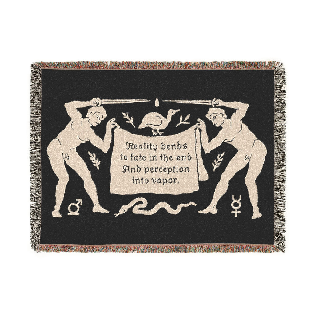 Reality Bends Woven Blanket