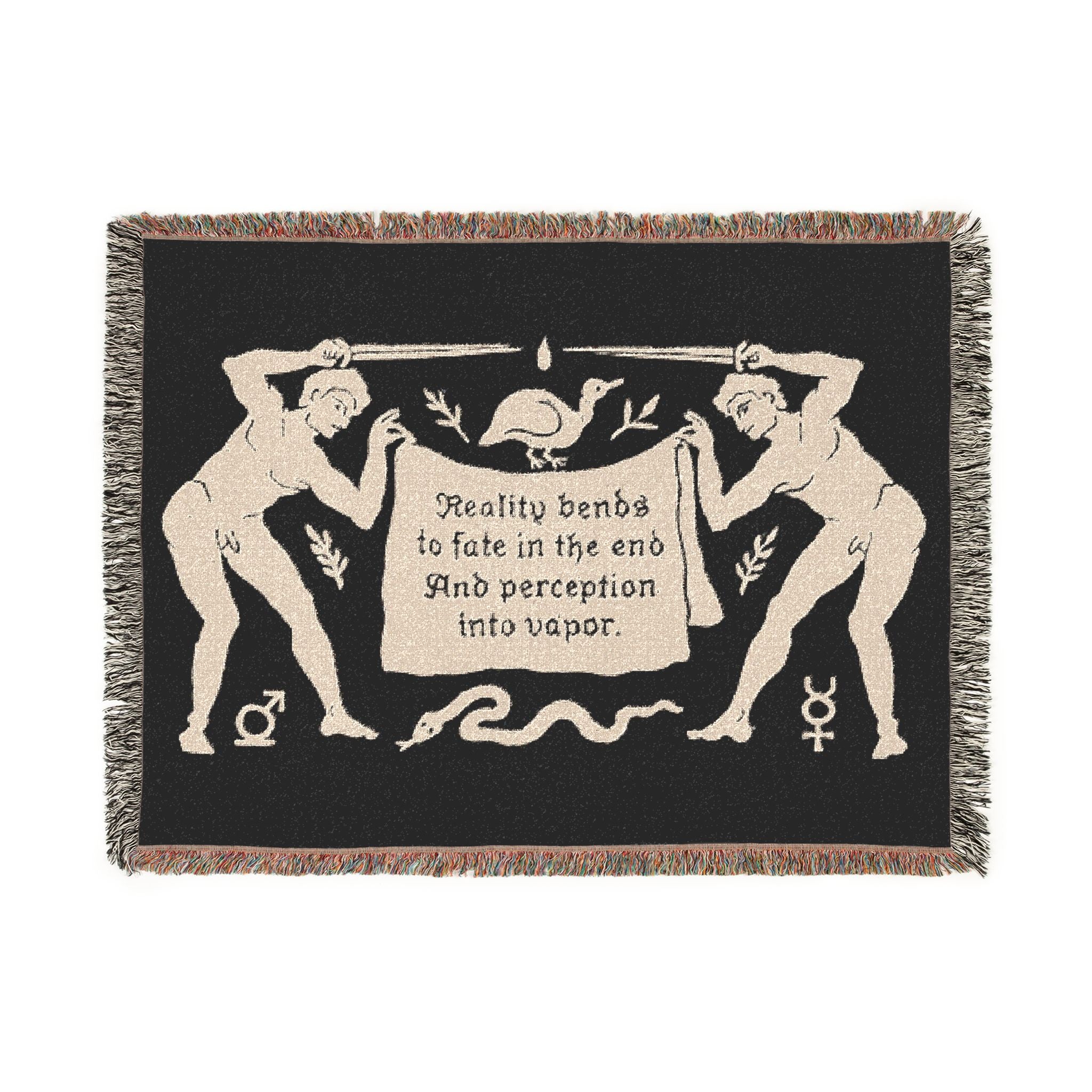 Reality Bends Woven Blanket
