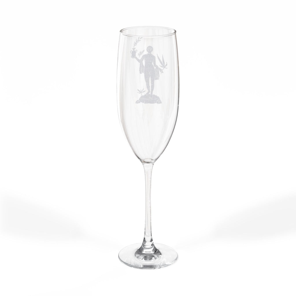 Venus Engraved 8oz Champagne Flute