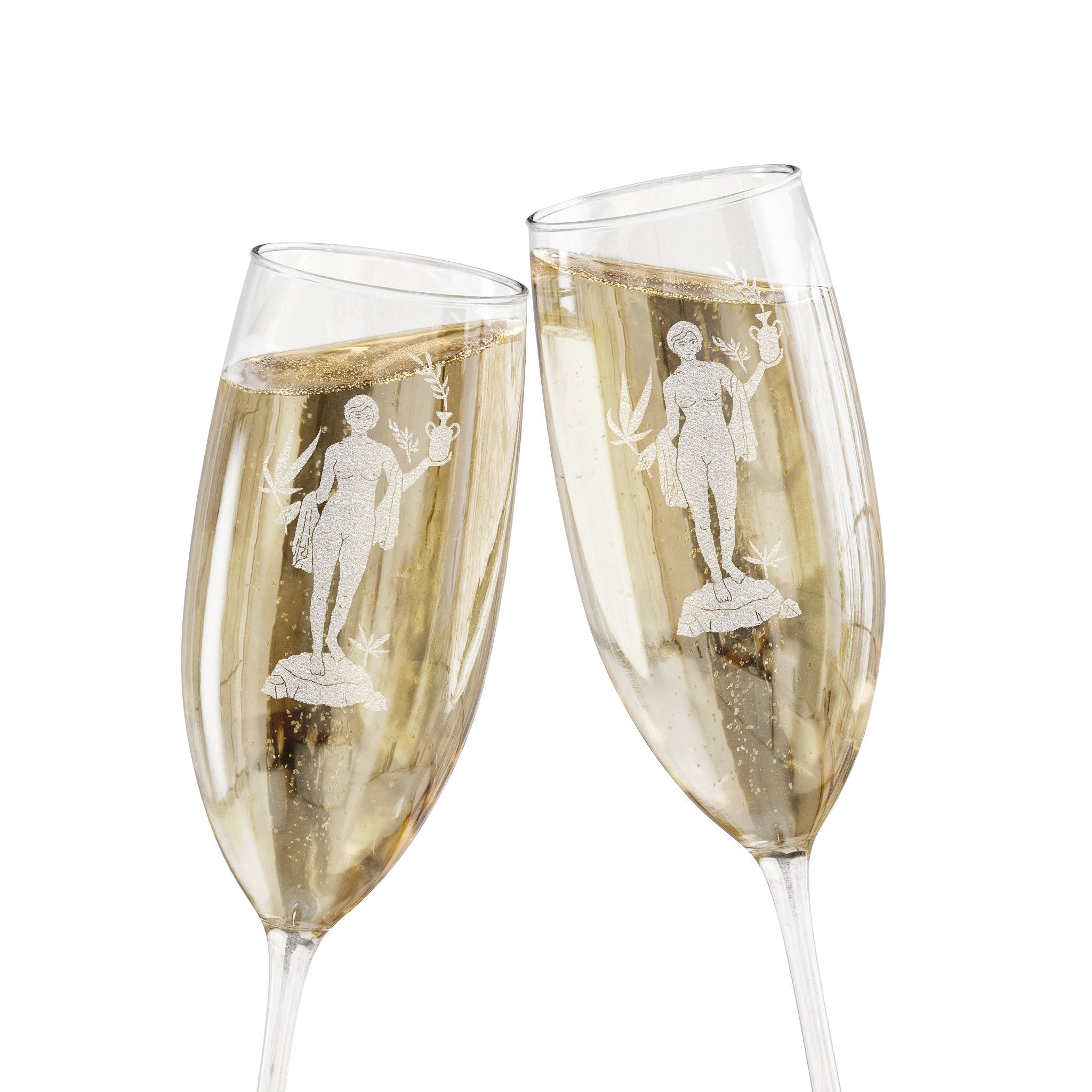 Venus Engraved 8oz Champagne Flute