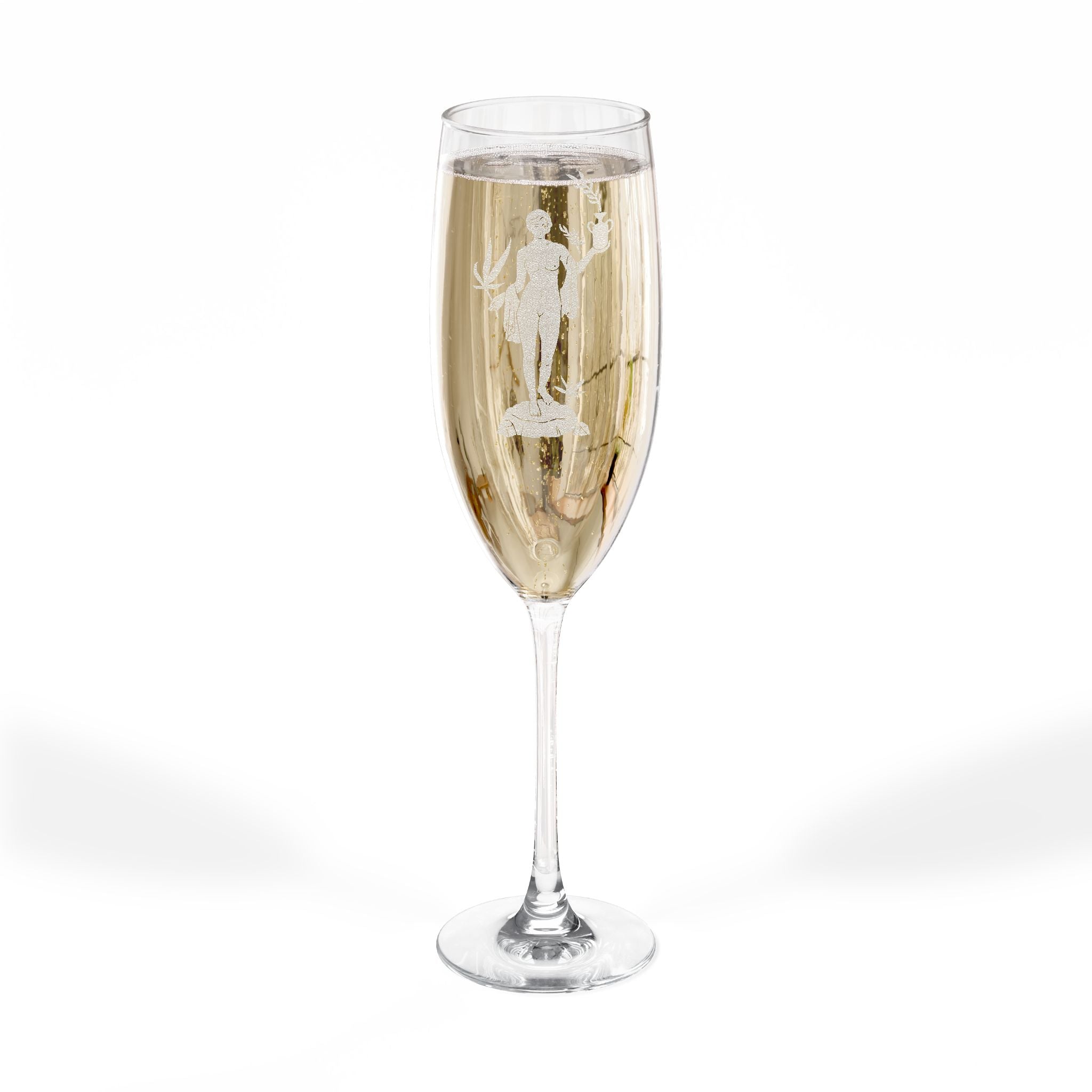 Venus Engraved 8oz Champagne Flute