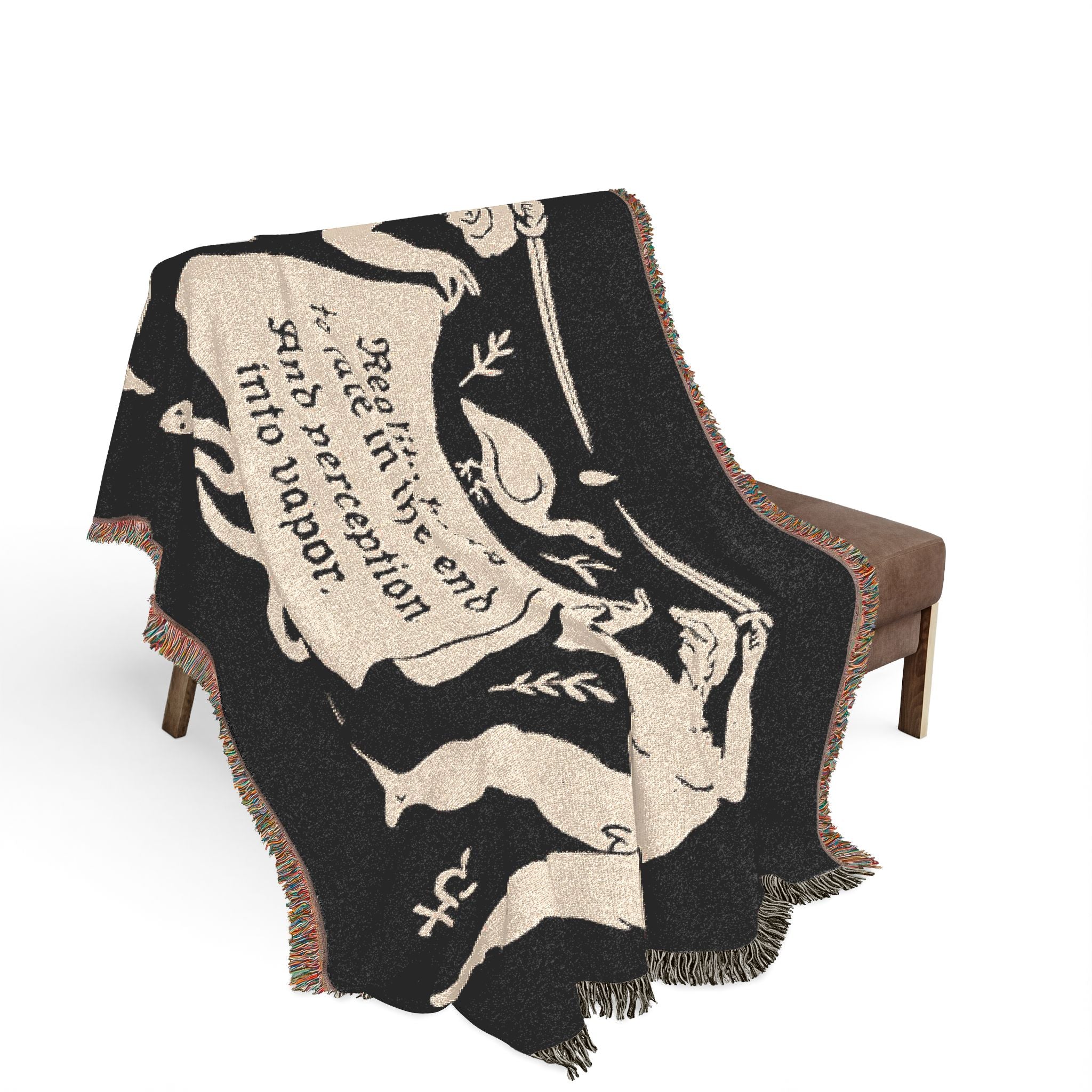 Reality Bends Woven Blanket