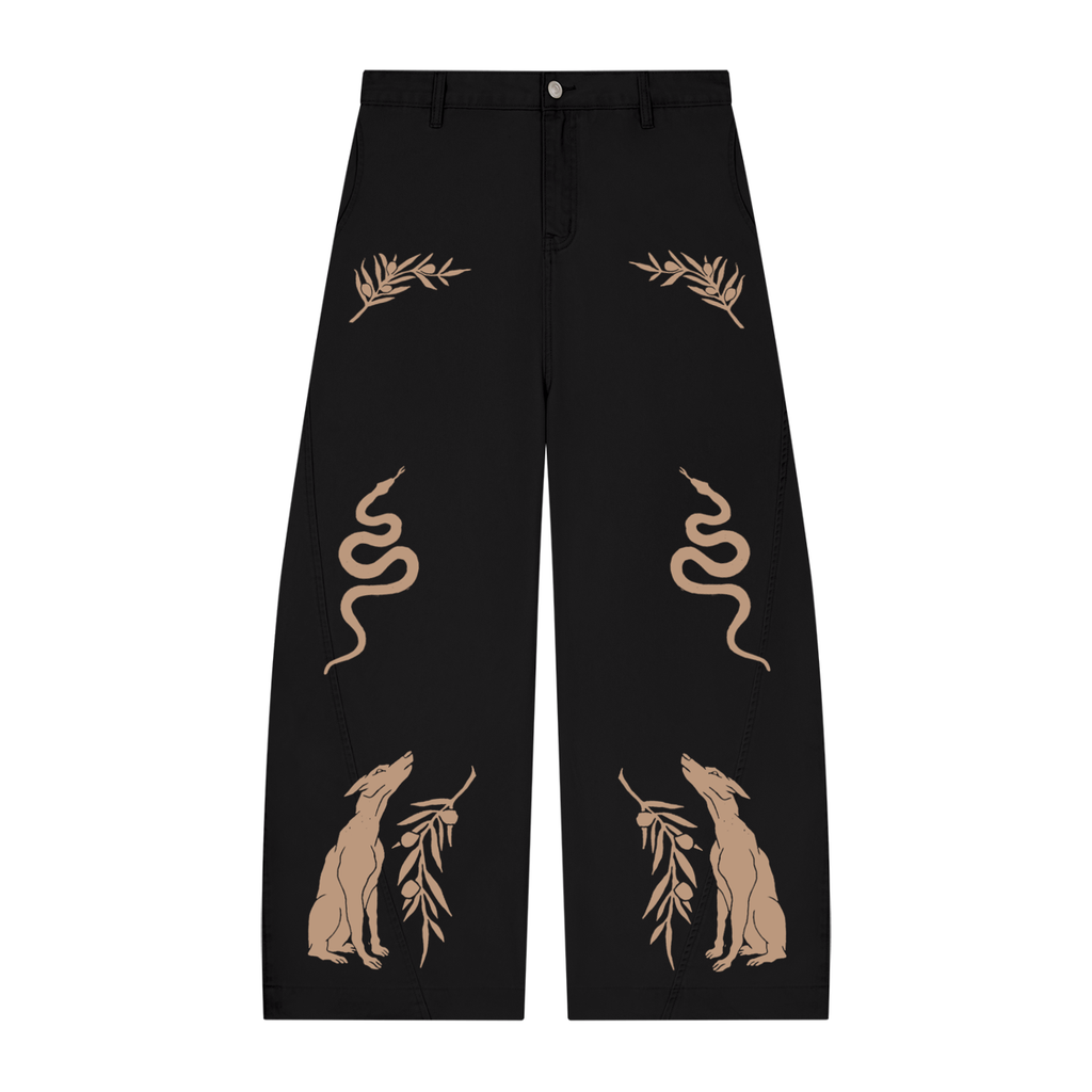western,cowboy,pants,trousers,tarot,occult,linocut